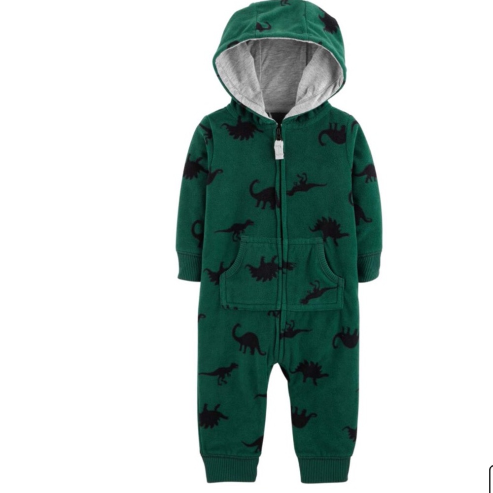Carter’s Green Boys Dinosaur Jumpsuit Coverall